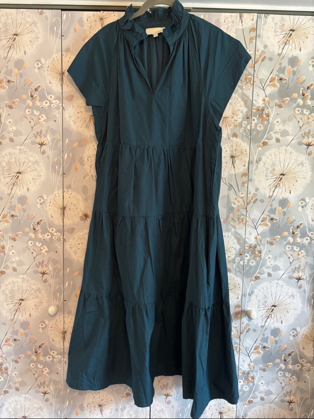 Pinch Dark Teal Tiered Midi Dress